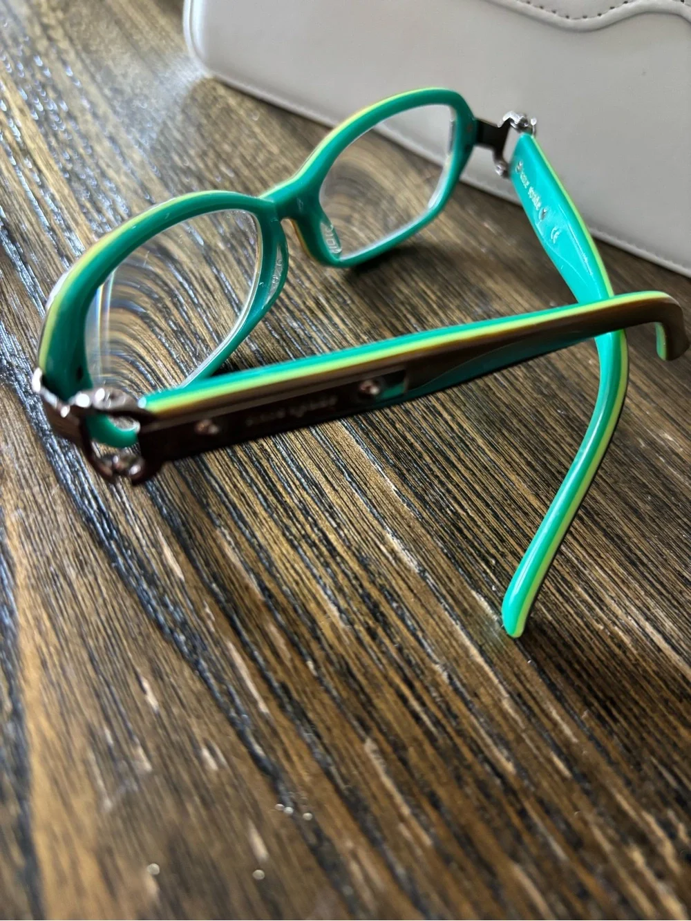 Kate Spade Green Front Brown Temples Cat-Eye frames